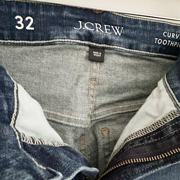 J. CREW -  Curvy Toothpick - Denim, Size 32 - Picture 4 of 7